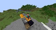 Stand on the honey block (Image via Minecraft)